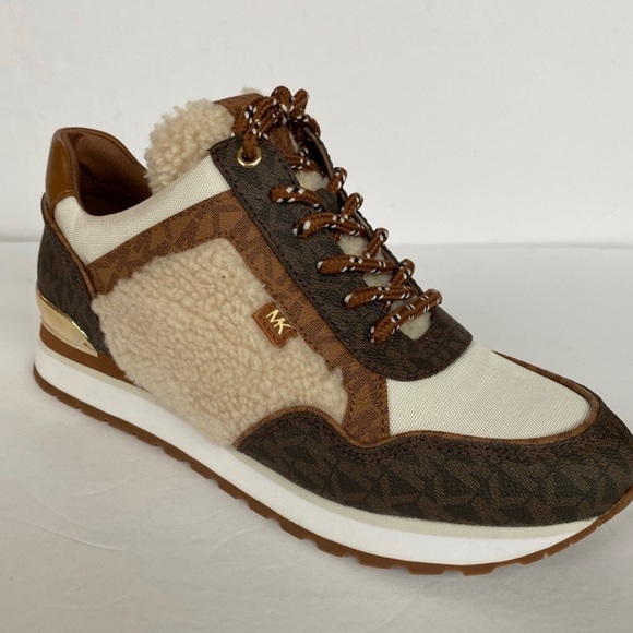 MICHAEL KORKS MADDY TRAINER MK SIG SM BROWN MULTI SIZE:8 - Picture 3 of 13